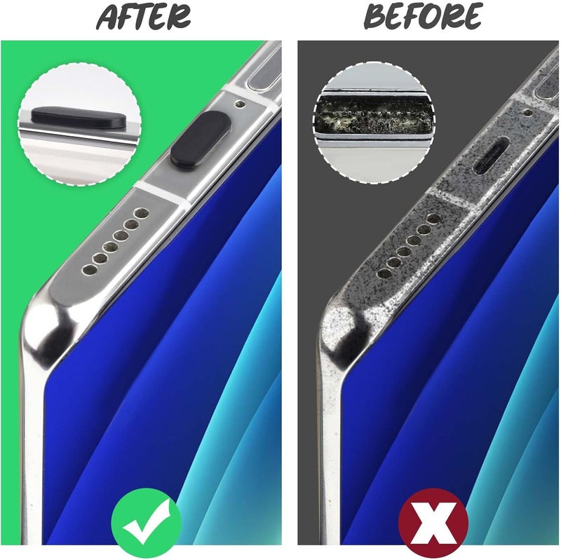 AccEncyc غطاء مضاد للغبار USB C نوع C مع فرشاة تنظيف لحماية منفذ الشحن (30 قطعة) - Image 4